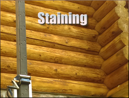  Parkton, North Carolina Log Home Staining